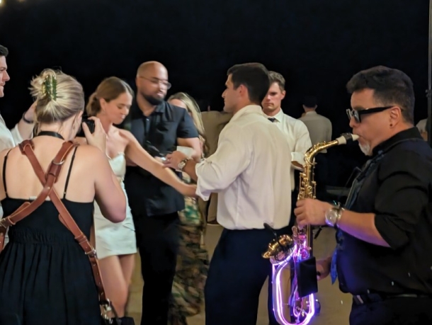 Wedding couple dancing